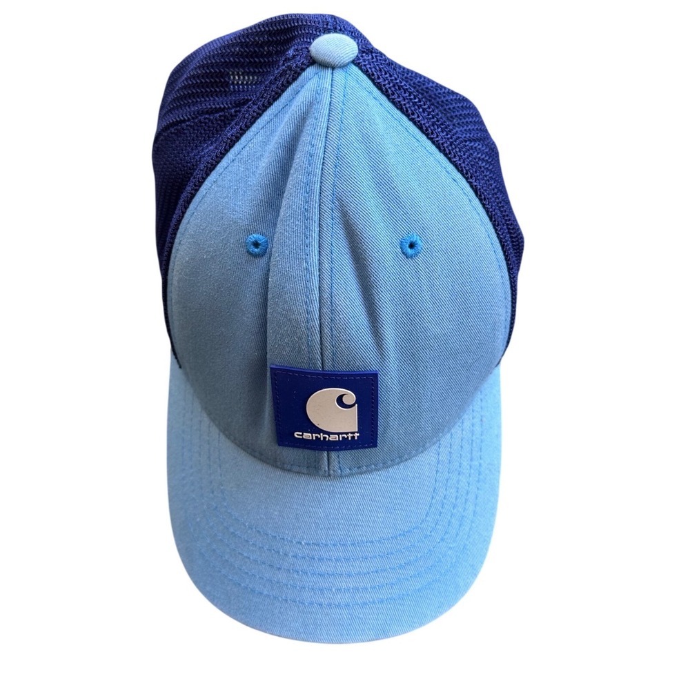 Carhartt Mens Flexfit 110 Trucker Hat Blue Mesh Snapback Cap Spring